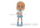 Blue Sky Dress Plastic Girl Doll Toys Beautiful With Pear Short Hair