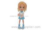 Blue Sky Dress Plastic Girl Doll Toys Beautiful With Pear Short Hair