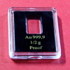 Rectangle coin capsule with black inlay