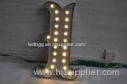 Outdoor Decorative LED Vintage Metal Letters With Lights For Party Waterproof