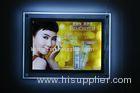 Indoor Slim Crystal Light Box Photo Frame / LED Acrylic Light Box Display