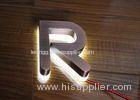 Aluminium LED Backlit Sign Letters With Brushed Surface For Store Logo