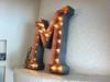 Custom Decorative LED Vintage Large Metal Letters With Antique Industrial Finish