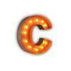 LED Marquee Vintage Metal Letters Light Up Letter &quot;C&quot; For Weddings