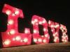 Red LED Light Up Letters Wedding And Christmas Decoration Frontlit Letter Light