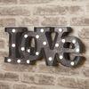 Romantic Illuminated Love LED Light Up Letters Sign For Wedding Decoration 9'' / 12''