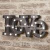 Romantic Illuminated Love LED Light Up Letters Sign For Wedding Decoration 9'' / 12''