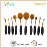 Private Lable High Quality Rose Gold Oval Makeup Brush Set with Customer Logo Design