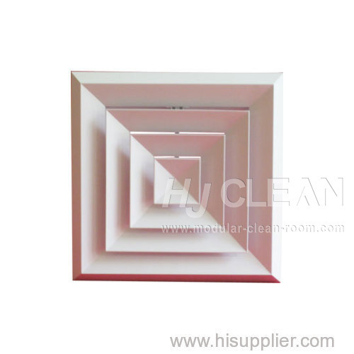 Aluminum air diffuser for workshop clean room