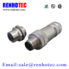 Plug and socket molded shielded connector male female M12 3 4 5 8 pin waterproof electrical connector