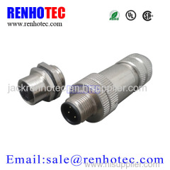 Plug and socket molded shielded connector male female M12 3 4 5 8 pin waterproof electrical connector