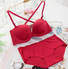 beauty back seamless bra set with panty ladies underwear woman sexy lingeries