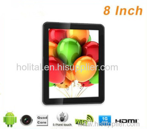 Wholesale 8 inch TFT quad core wifi android tablets with 4000 mAh battery