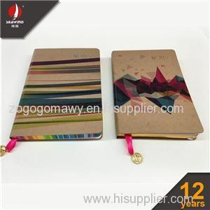 Custom Design Good Quality Hard Cover Kraft Paper Notebook