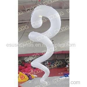 Stage Background Hanging Decoration White Inflatable Led Light Spiral