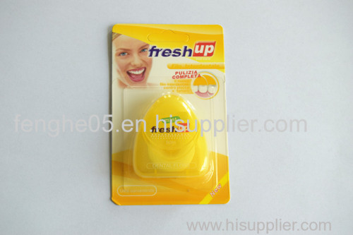 50m triangle shape mint flavor dental floss with FDA certifate