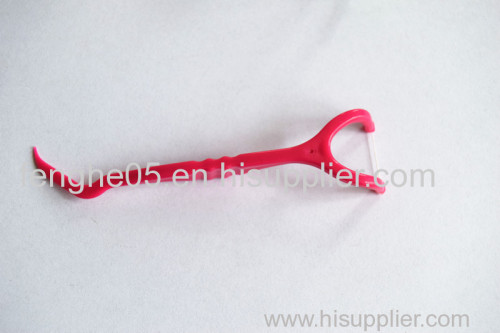 Plastic Y shape dental floss pick