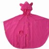 YJ-6080 Cute Pink PVC Disposable Children's Totes Rain Poncho Raincoats For Girls