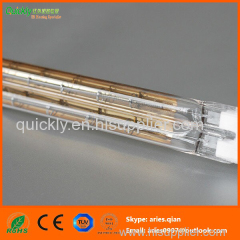 Short wave double tube infrared heater lamp