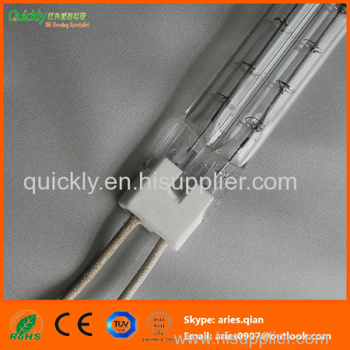 Short wave double tube infrared heating lamp