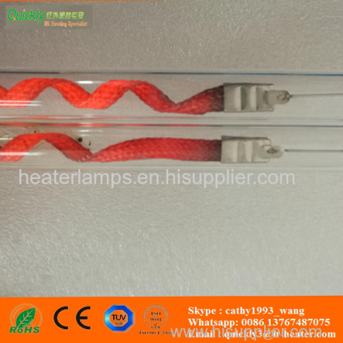 twin tube carbon medium wave infrared heating element