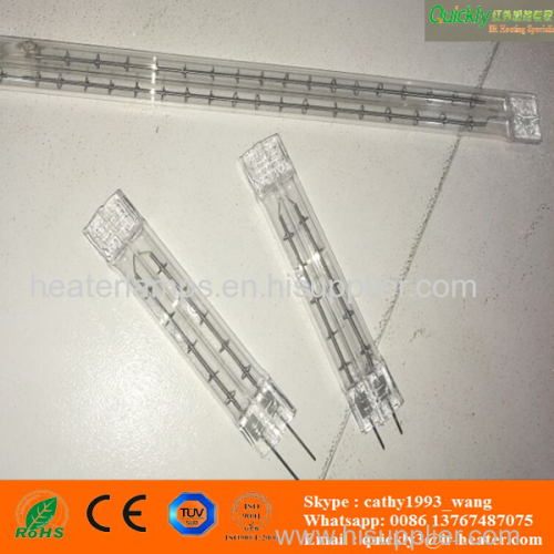 twin tube infrared heating element for preheater oven