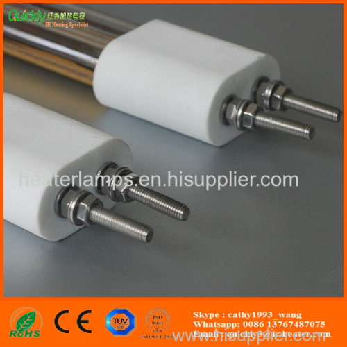 gold coated medium wave infrared heating tube with screw