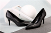 Foldable heel solid ladies dress shoes