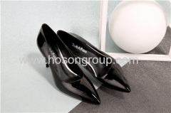 Patent leather pointy toe foldable heel heel dress party shoes