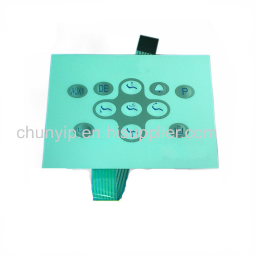 membrane push button switch for medical appliance