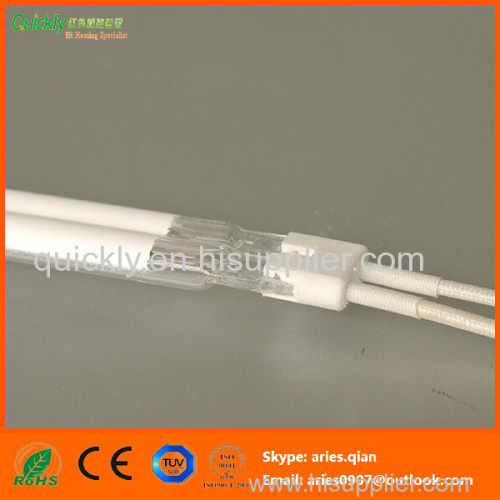 Infrared heating lamp with white reflector