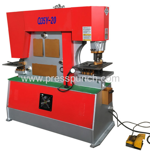 Q35Y-20 hydraulic metal iron worker to punch and shear 20mm thickness