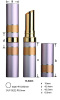 Aluminum Lipstick Tube Slim Lipstick Case Lipstick container