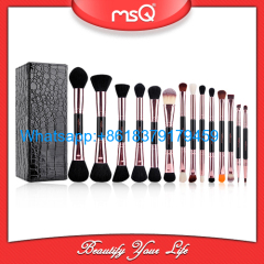 MSQ 14 Pieces Makeup Brush Rose Gold Double Ended Make up Brush Set