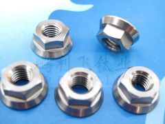 DIN6923 titanium Hexagon nut with flange made in China manufacturer in stock hexagon flange nuts ISO4161 GB6177-86