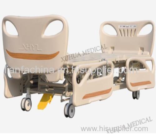 CE ISO Hospital Furniture Five Functions Electric Hospital Medical Bed with Central Braking Casters Model: XHD-2B