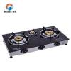 7mm Tempered Glass Panel Triple Burner Catching Fire Gas Cooker
