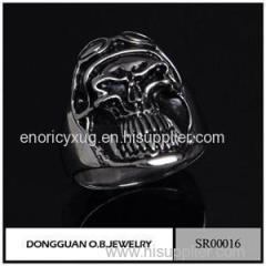 Wholesale Fashion Jewelry 316L Stainless Steel Man Skull Ring /Bike Skull Ring