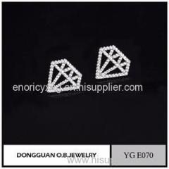 New Arrival Zircon Stone Earrings Wholesale Price Jewelry Stud Earring Based On 925 Sterling Silver