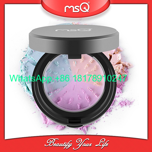 MSQ Brand 3color Mineral Powder Natural Concealer Blender Grind Powder Makeup Cosmetics Palette Set