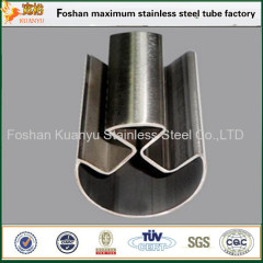 OD38.1mm stainless steel round pipe 316 u shape slotted tubing