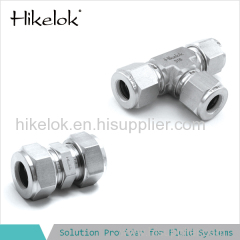 Swagelok type double ferrule fitting SS316 nipple union cross union tee fittings