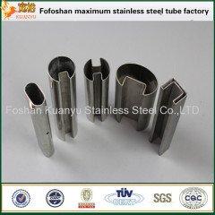 High luster 316 grade stainless steel corner slotted tubes for pool fencing