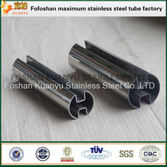 SS steel slotted pipe 304 stainless steel square slot handrail tube