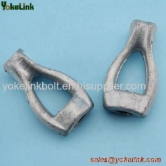 High strength Carbon Steel J6510 Thimble Eye Nut For Pole Line Hardware