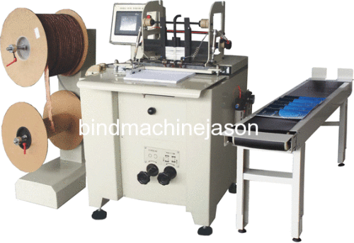 Calendar and notebook double wire bind machine with hanger part