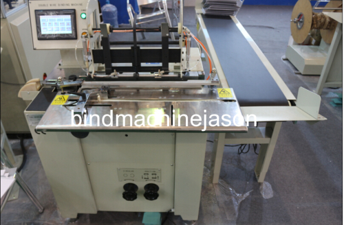 Calendar and notebook double wire bind machine with hanger part