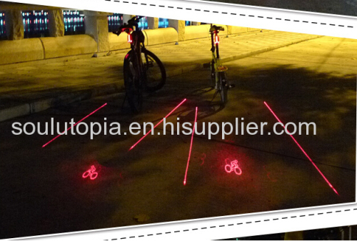 Projection Logo Bicycle Charging Laser Tail Light / Bicycle Light / Mountain Bike Riding Equipment