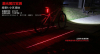 Bicycle LED tail lights mountain bike road car parallel line spotlights