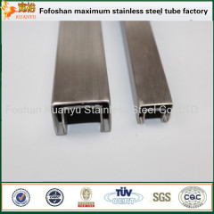 ASTM A554 hl surface 316 single slot stainless steel oval tube